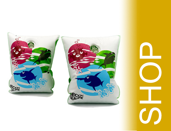 1 paar Schwimmflügel mit buntem Motiv